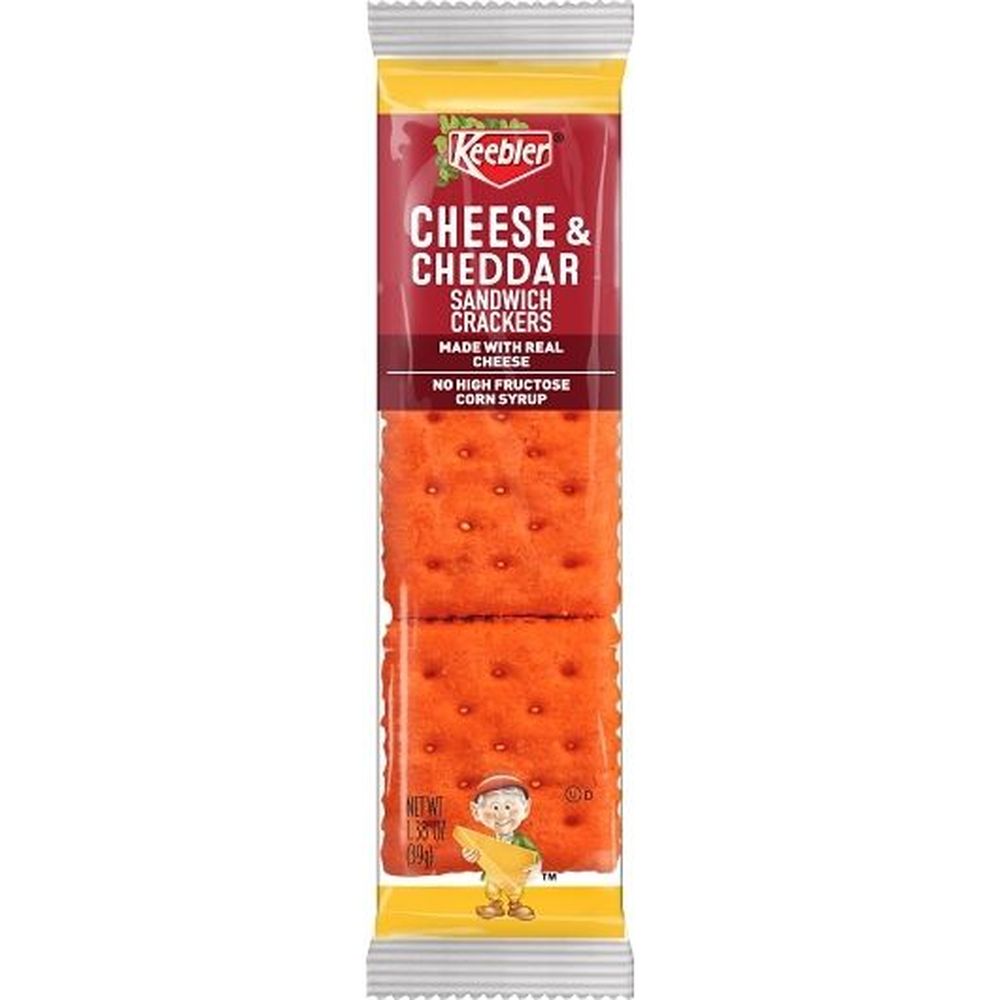 Kelloggs Cheese and Cheddar Sandwich Cracker, 1.38 Ounce -- 96 per case