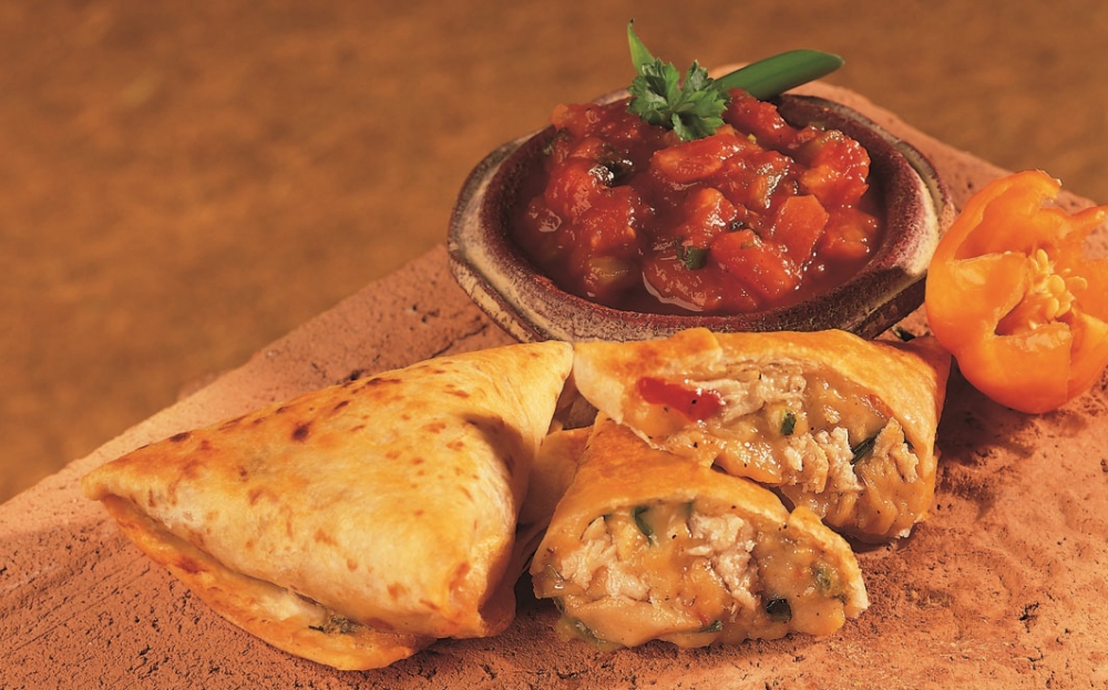 Cuisine Innovations Chicken and Cheese Quesadilla -- 100 per case.
