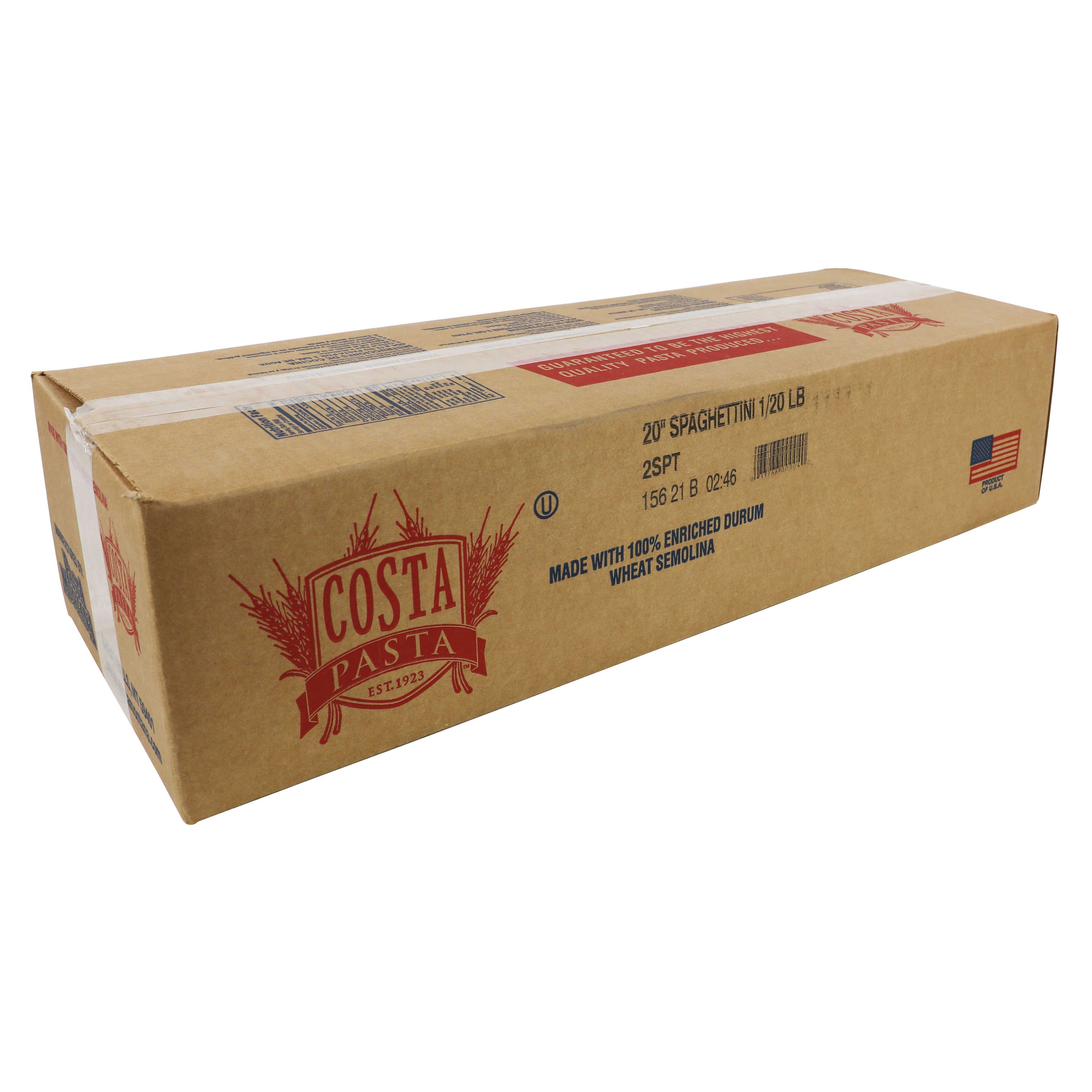 Costa 20 inch Spaghettini Pasta, 20 Pound.