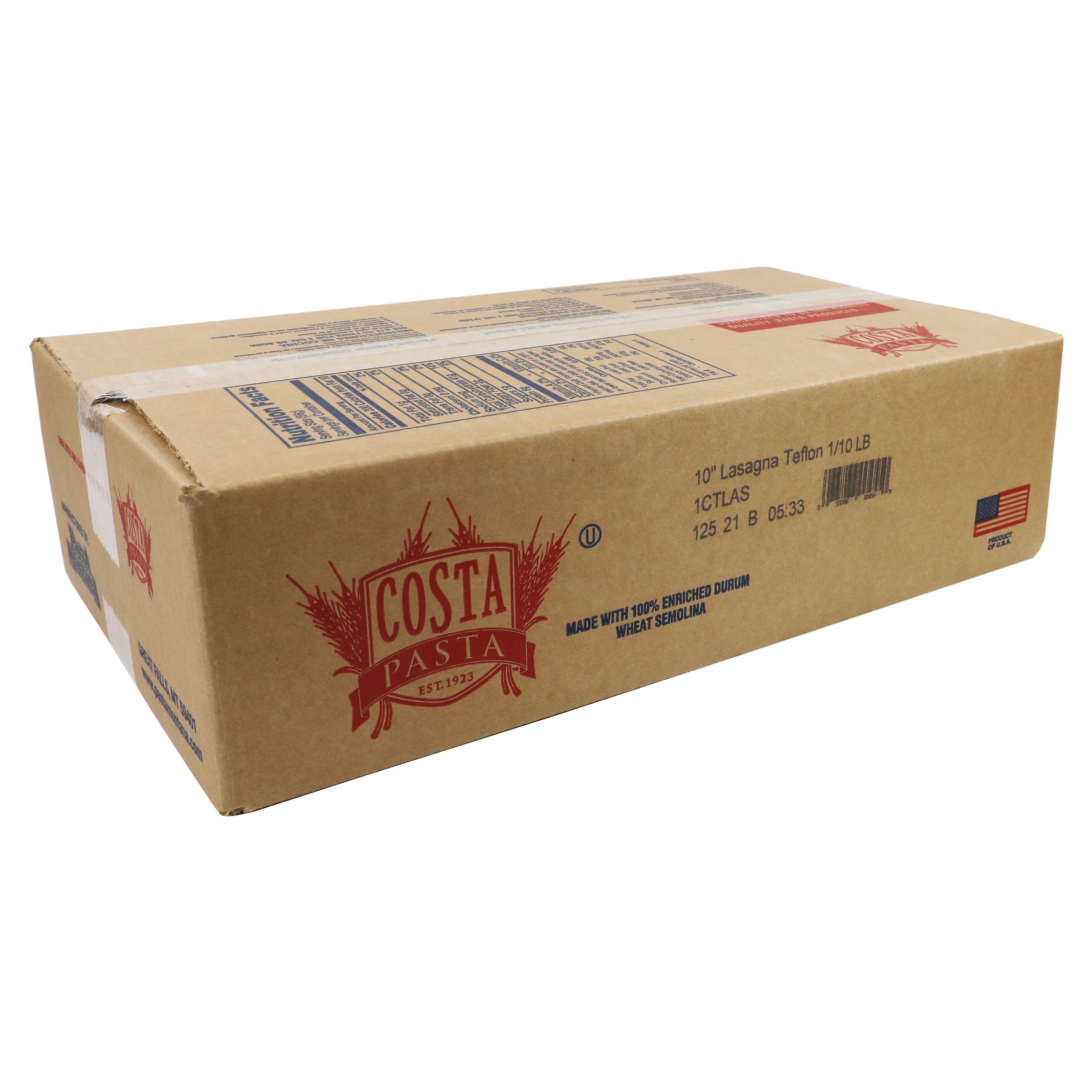 Costa 10 inch Lasagna Teflon Pasta, 10 Pound.