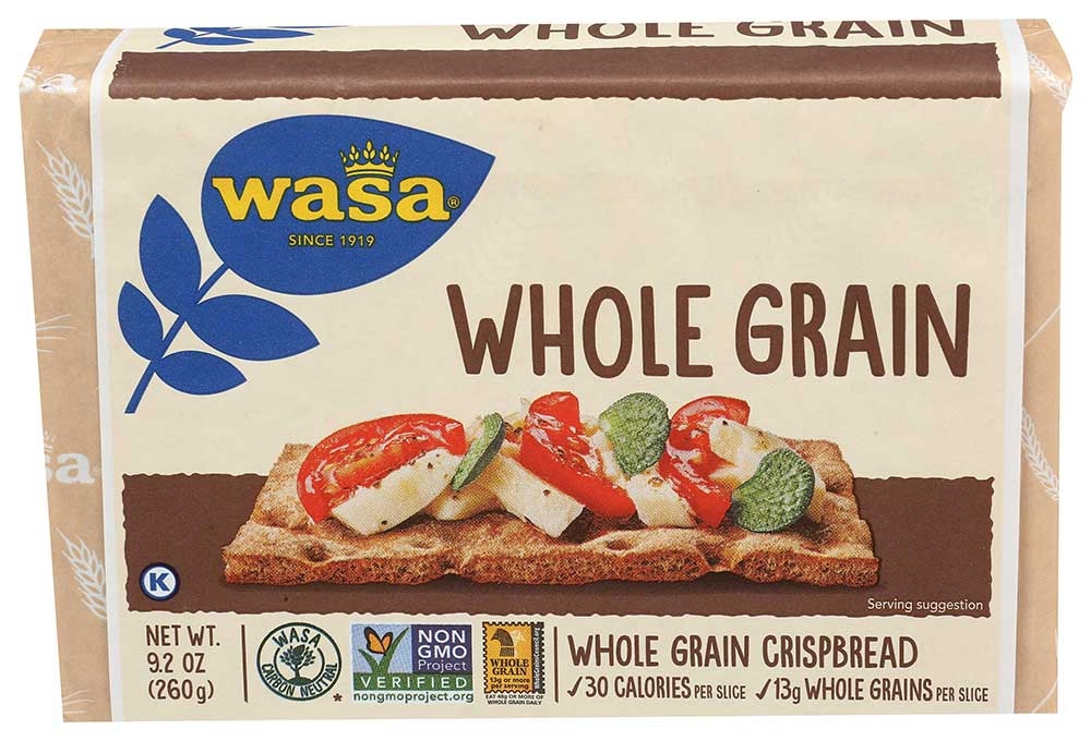 Wasa Whole Grain Crispbread, 9.2 Ounce -- 12 per case.