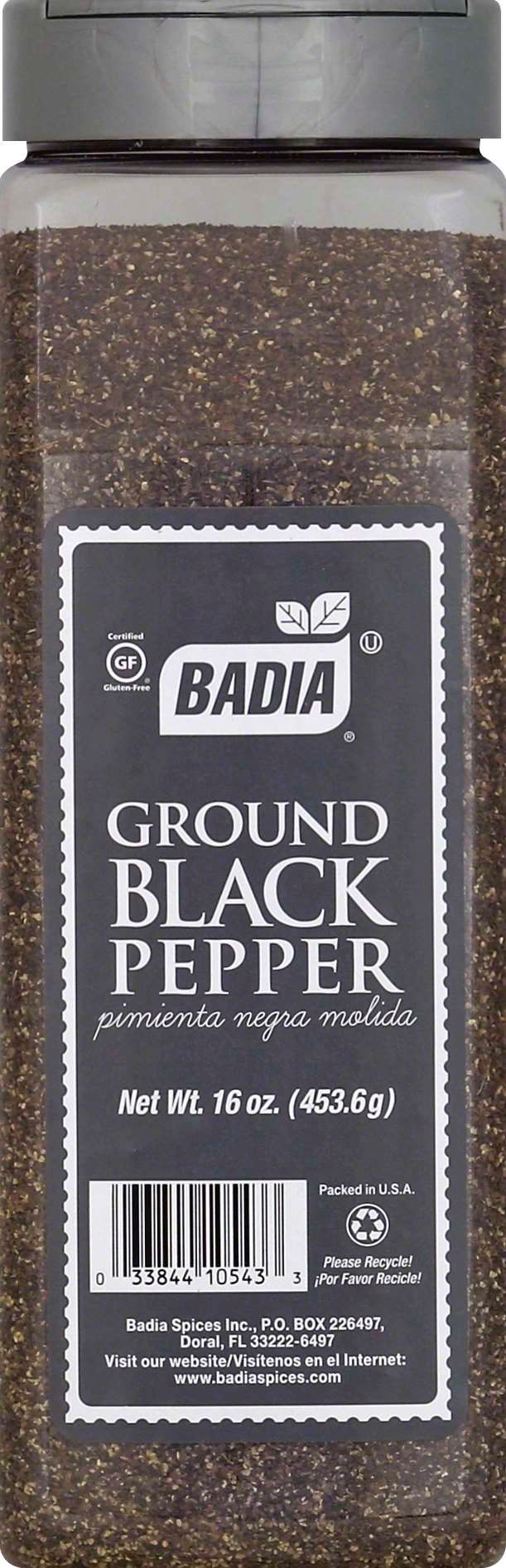 Badia Ground Black Pepper, 16 Ounce Bottle -- 6 Per Case