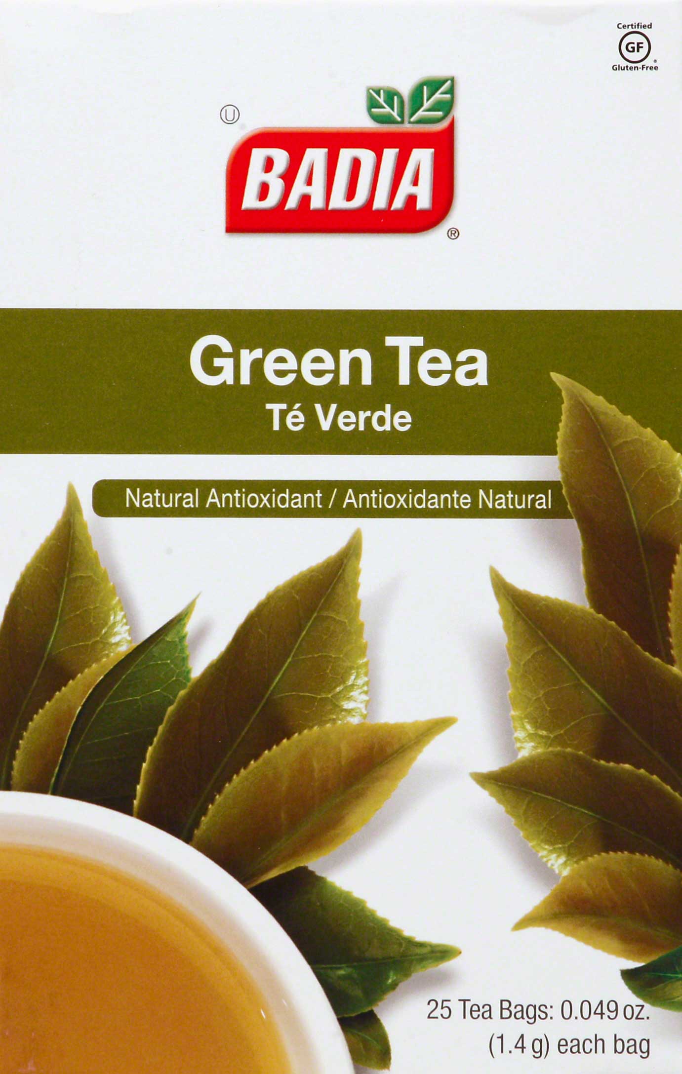 Badia Green Tea Bag - 25 tea bags per pack -- 100 packs per case