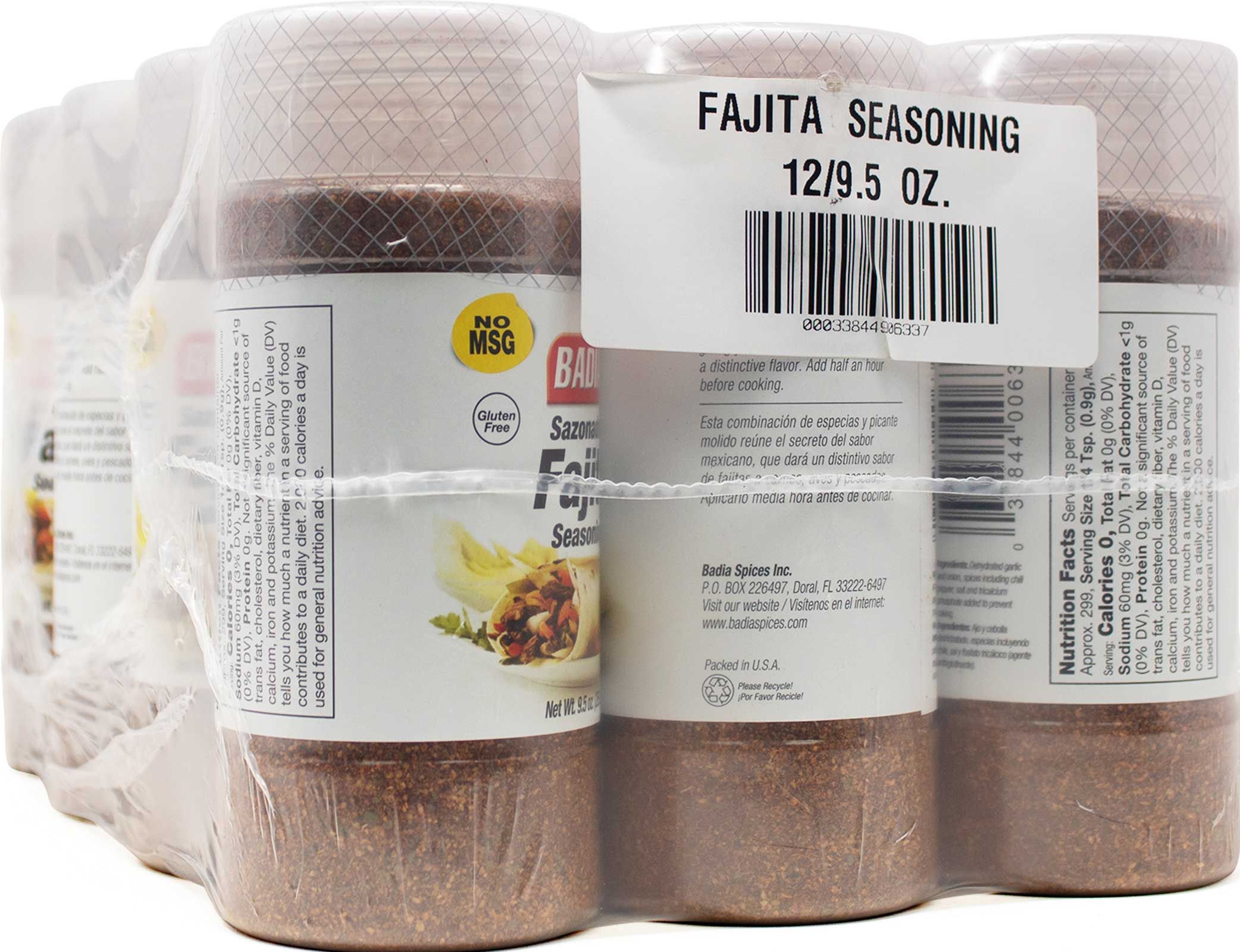 Badia Fajita Seasoning, 9.5 Ounce -- 12 Per Case
