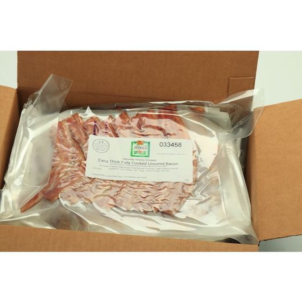 Jones Dairy Farm Fully Cooked Hickory Smoked Thick Slice Bacon, 100 Gram -- 2 Per Case