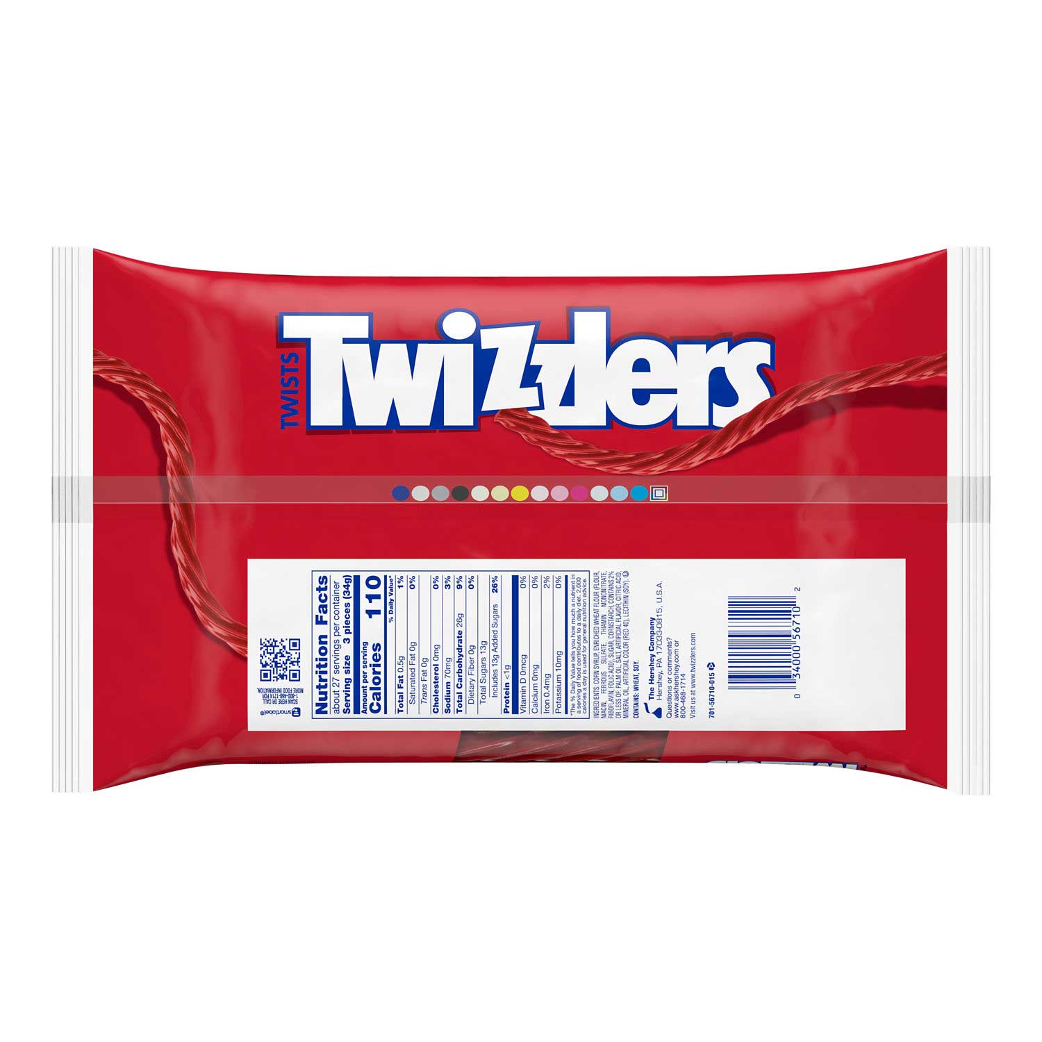 Twizzlers Strawberry Twist Candy - Laydown Bag, 32 Ounce -- 14 per case