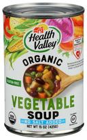 Health Valley No Salt Added Organic Vegetable Soup, 15 Ounce -- 12 per case.