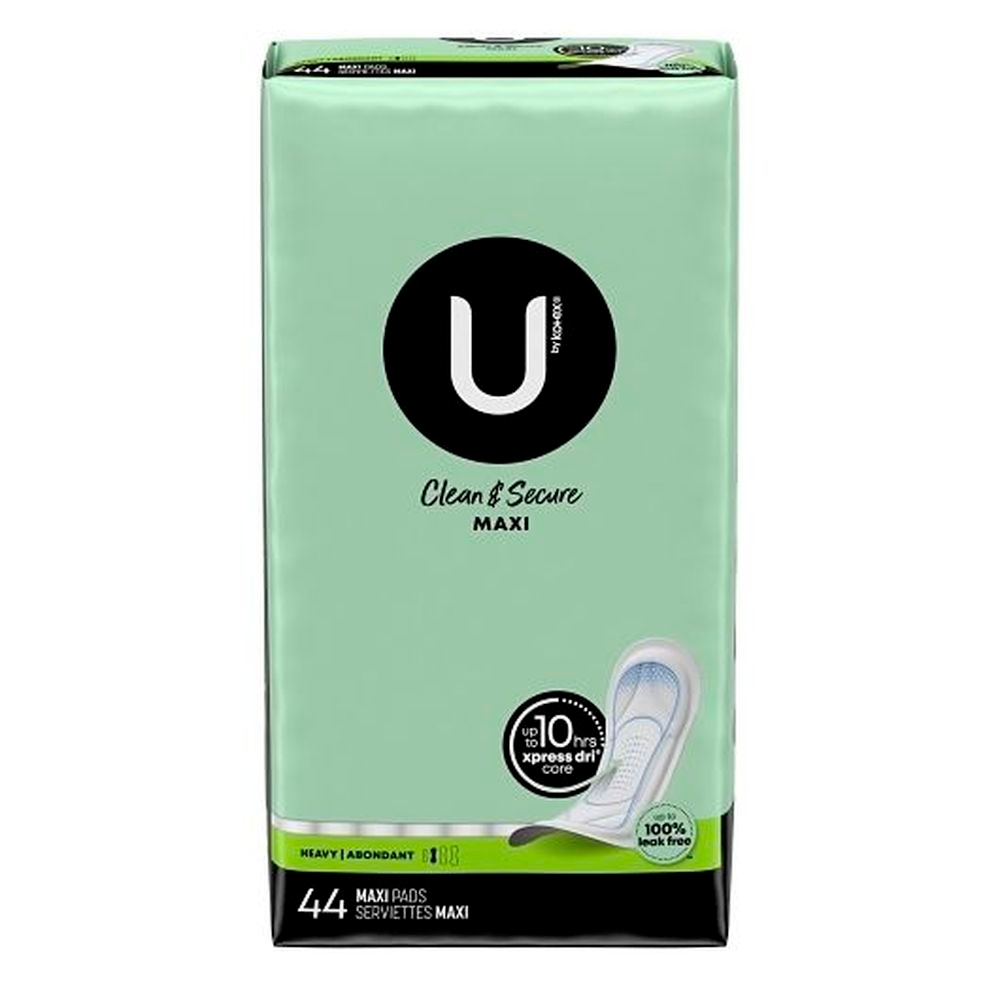 U By Kotex Premium Maxi Heavy Pad, 44 Count -- 3 Per Case