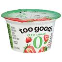 Too Good Strawberry Zero Sugar Low Fat Milk Yogurt, 5.3 Fluid Ounce -- 10 per case