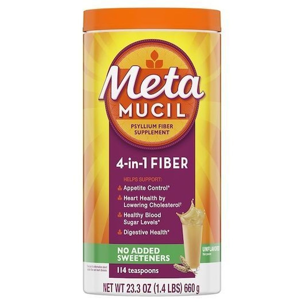 Metamucil Sugar Free Original Smooth Fiber Powder, 1.4 Pound -- 4 per case