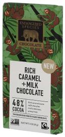 Endangered Species Rich Caramel 48 Percent Cocoa Milk Chocolate Bar, 3 Ounce -- 12 per case