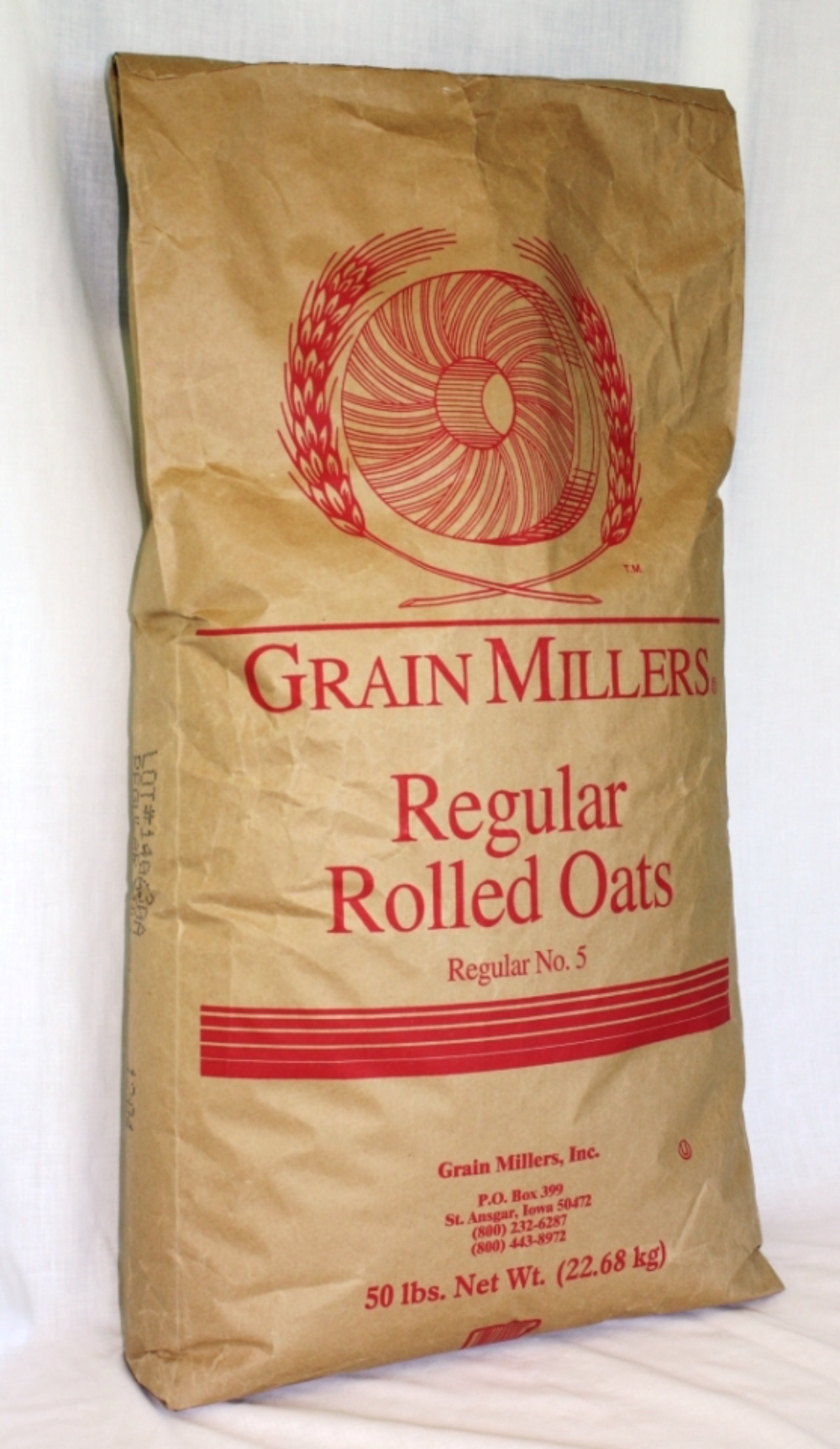 Grain Millers Regular Rolled Oat, 50 Pound.