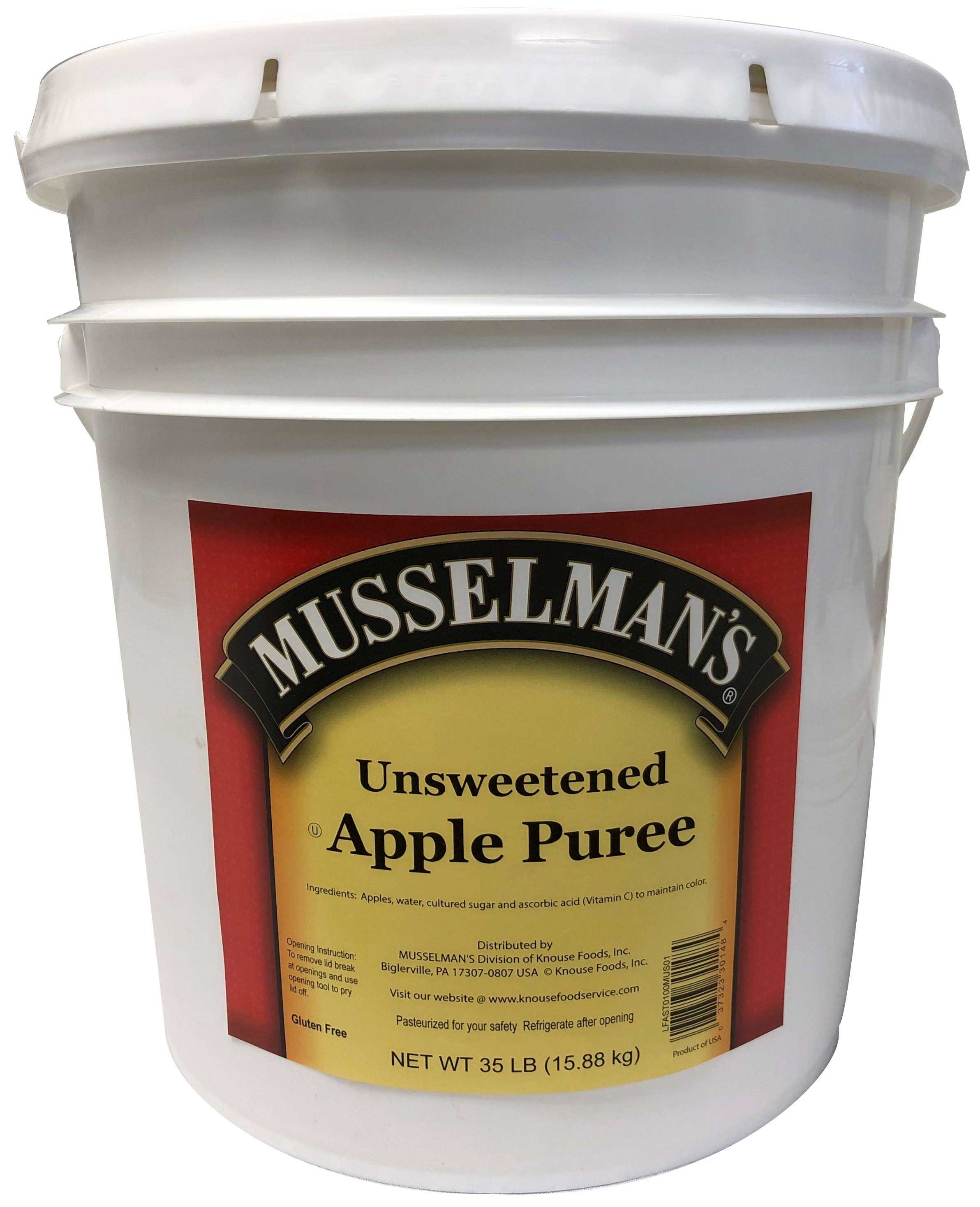 Musselmans Unsweetened Apple Puree, 35 Pound Pail