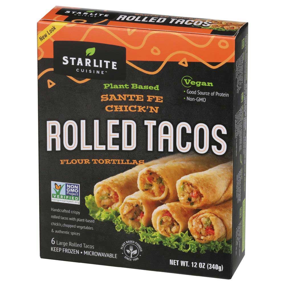 Starlite Cuisine Vegan Santa Fe Style Rolled Taco, 12 Ounce -- 6 per case
