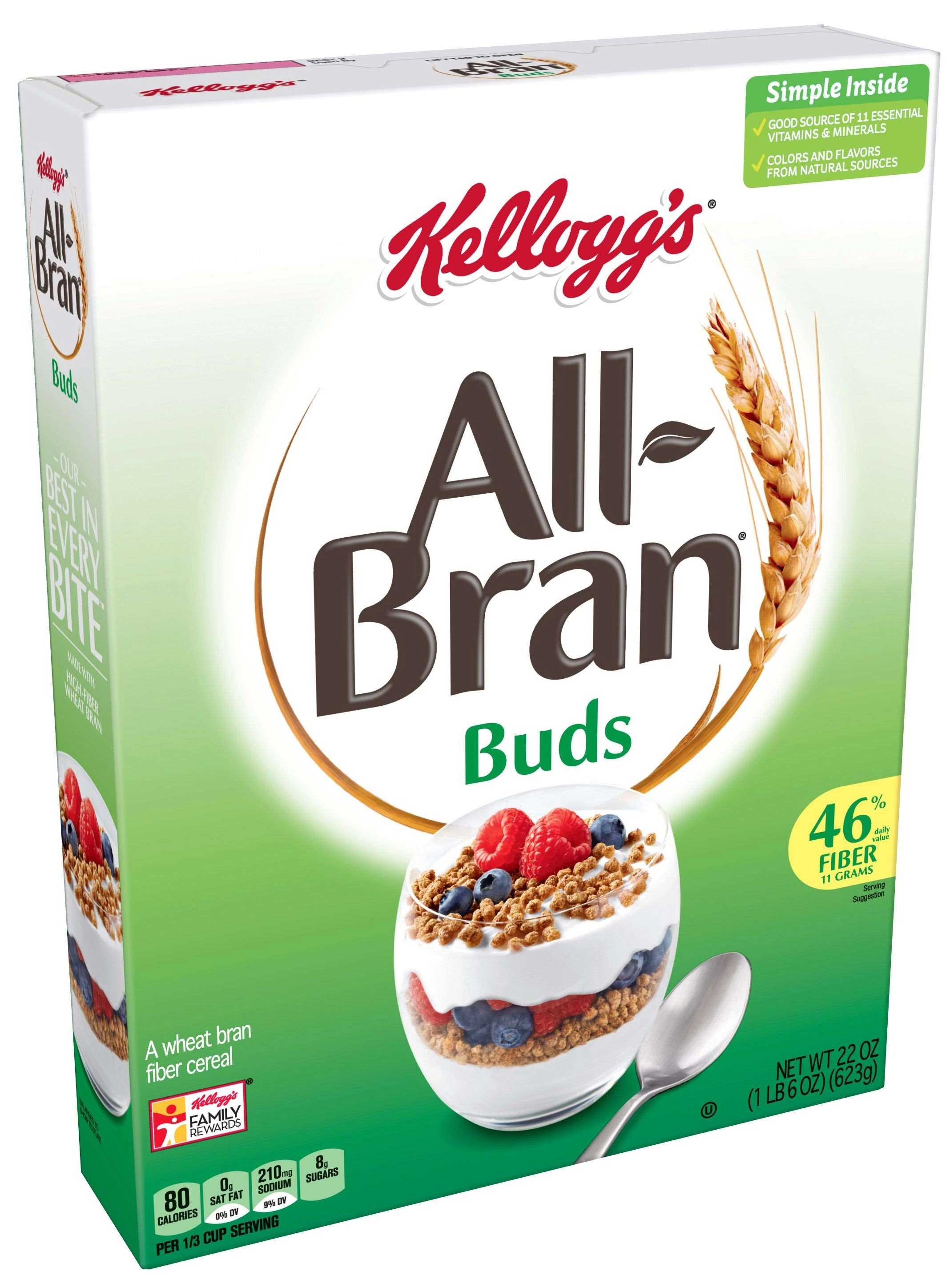 Kelloggs All Bran Cereal Buds, 22 Ounce -- 10 per case