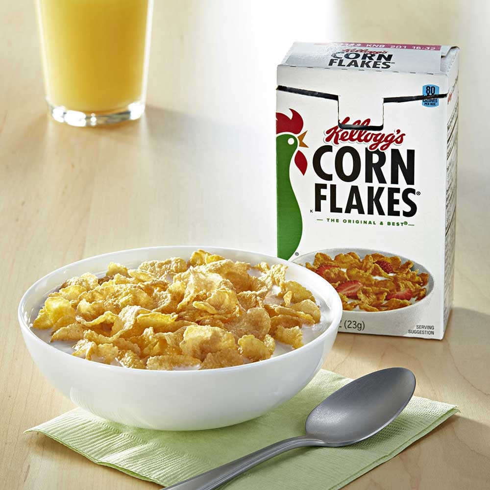 Kelloggs Corn Flakes Cereal, 0.81 Ounce -- 70 per case.