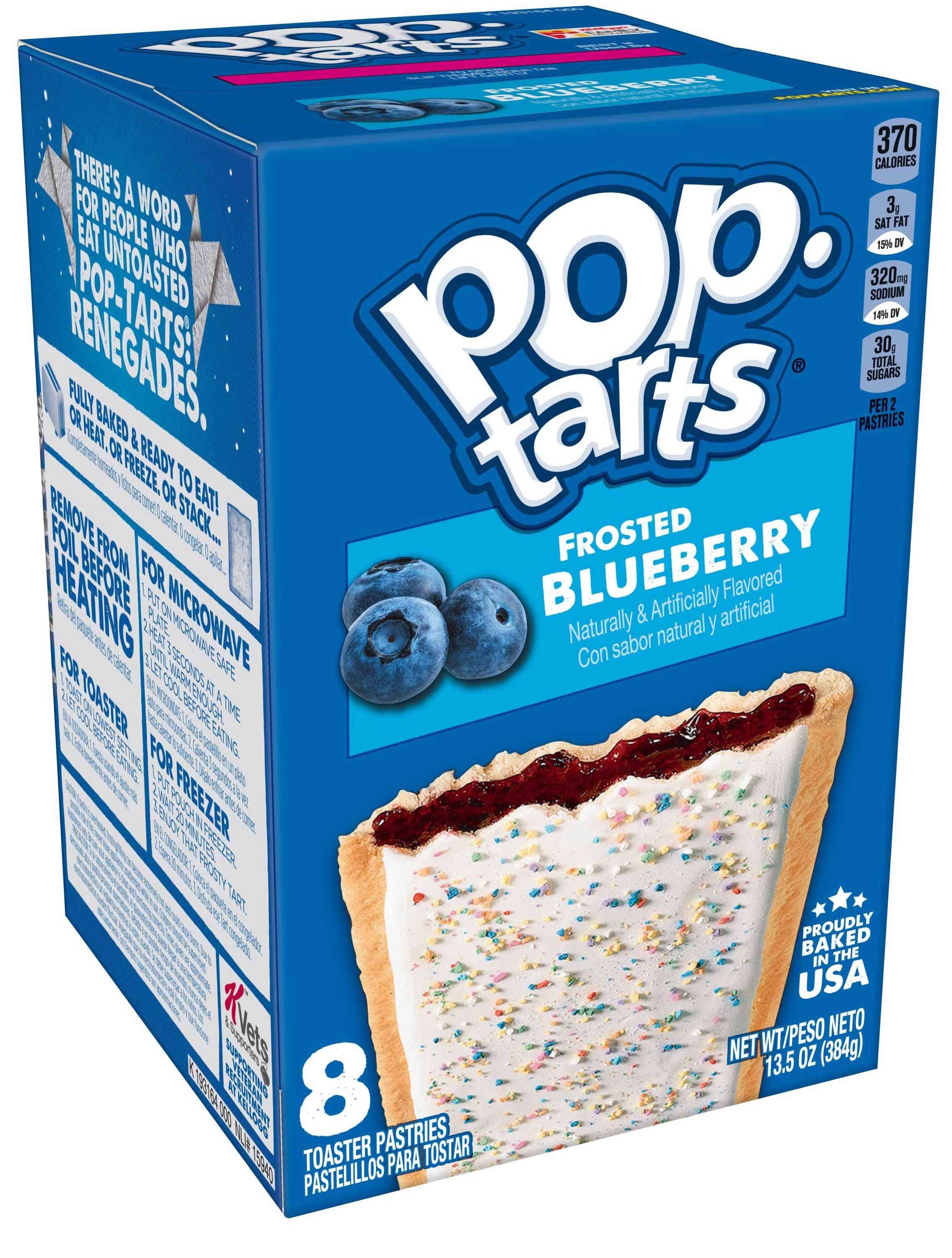 Kelloggs Frosted Blueberry Pop Tarts, 13.5 Ounce -- 12 per case