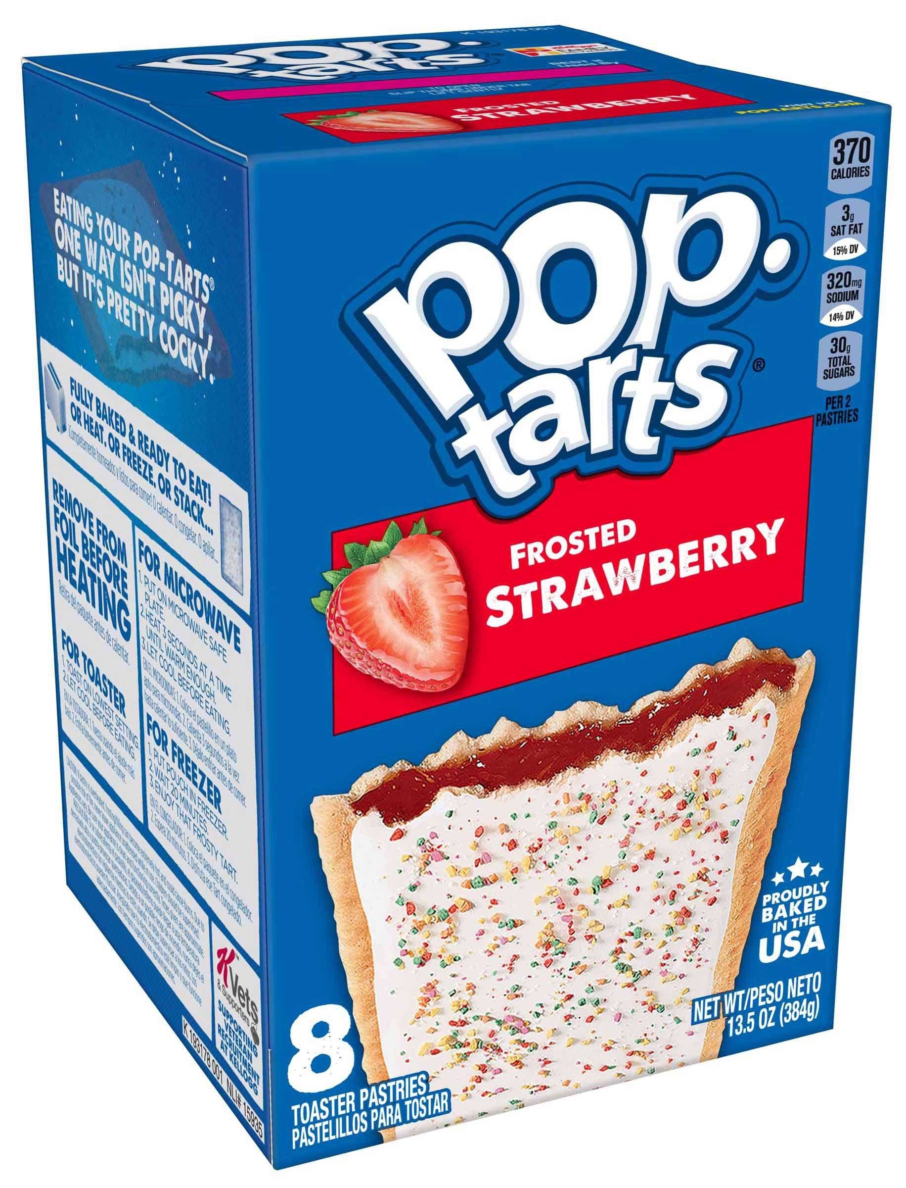 Kelloggs Frosted Strawberry Pop Tarts, 13.5 Ounce -- 12 per case