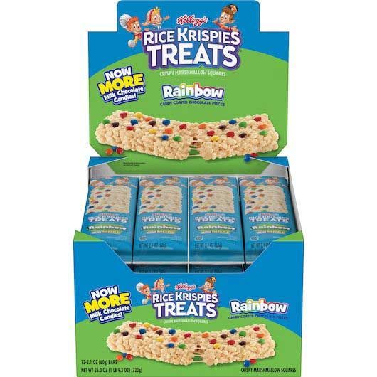 Rice Krispies Treats Rainbow Marshmallow Squares With Gems, 2.1 Ounce -- 72 Per Case