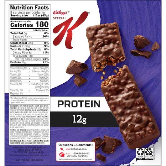 Special K Protein Brownie Batter Bar Snacks -- 48 Per Case