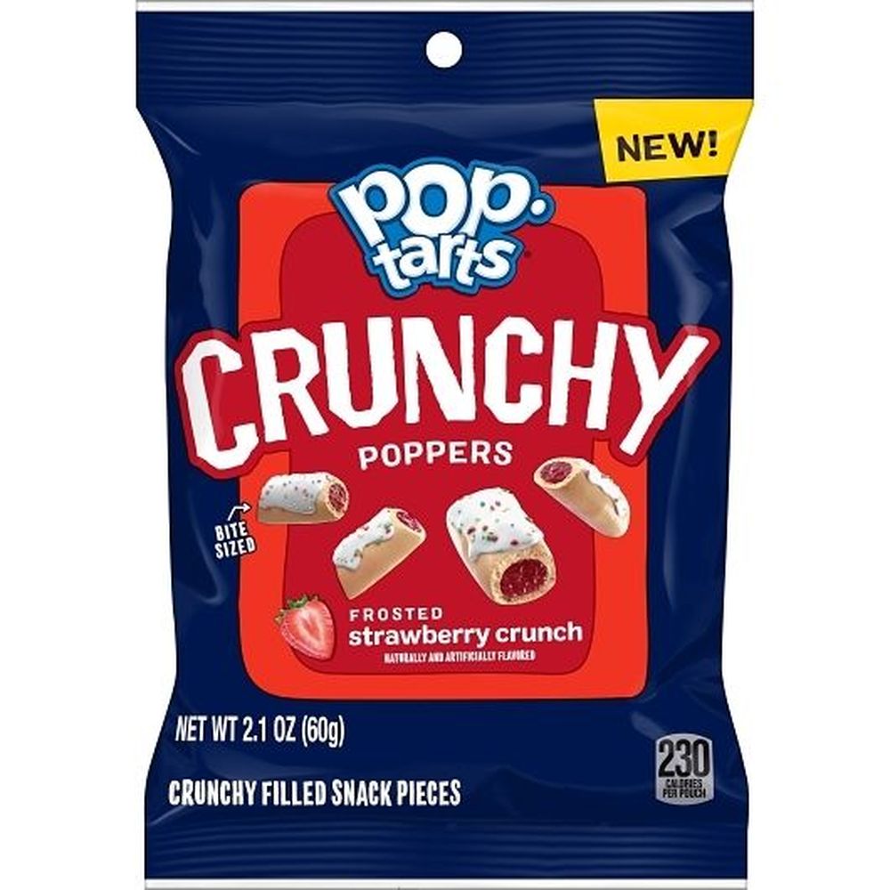 Pop-Tarts Frosted Strawberry Crunchy Poppers, 2.1 Ounce -- 48 per case
