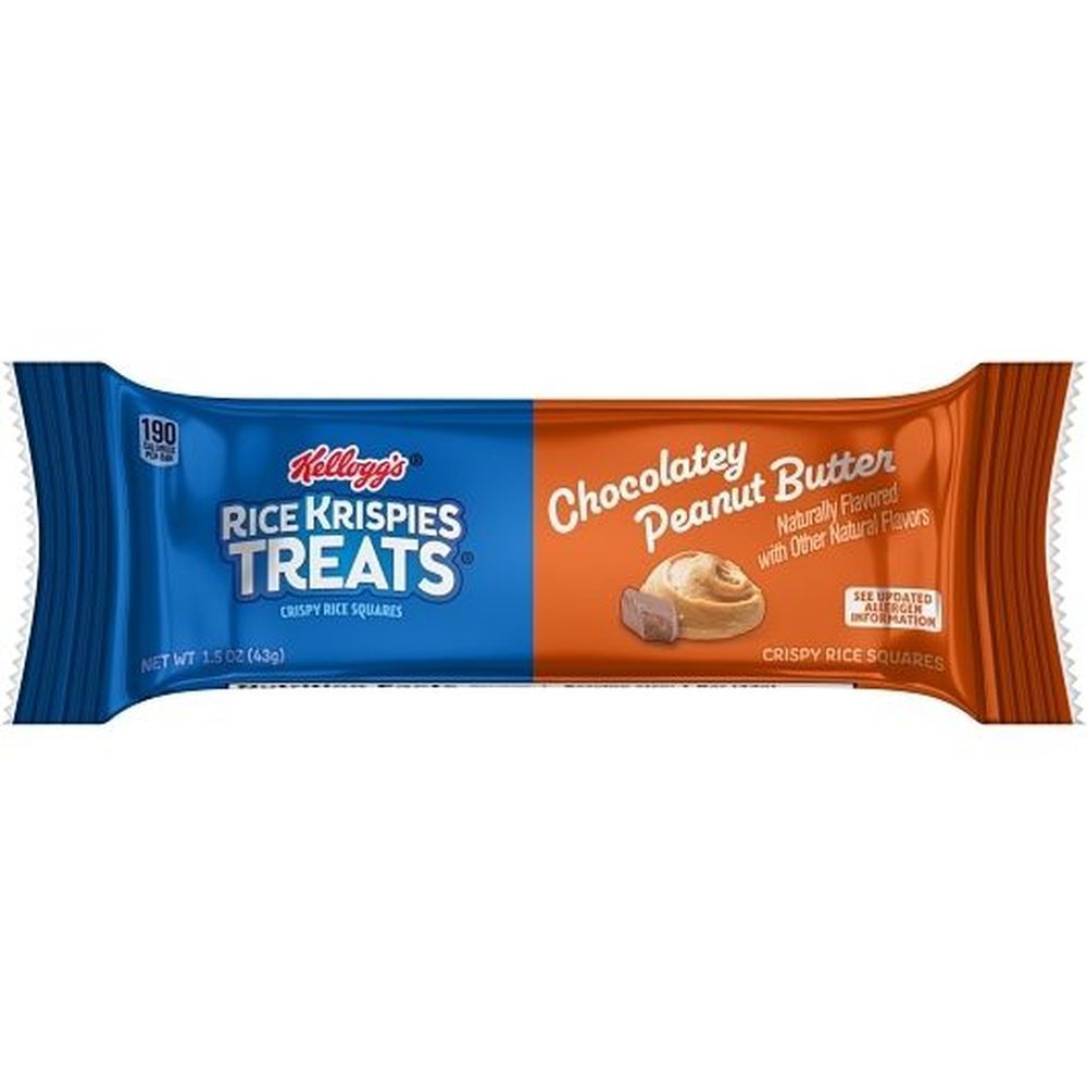 Kellogg's Rice Krispies Treats Chocolatey Peanut Butter Crispy Rice Squares, 1.5 Ounce -- 96 Per Case