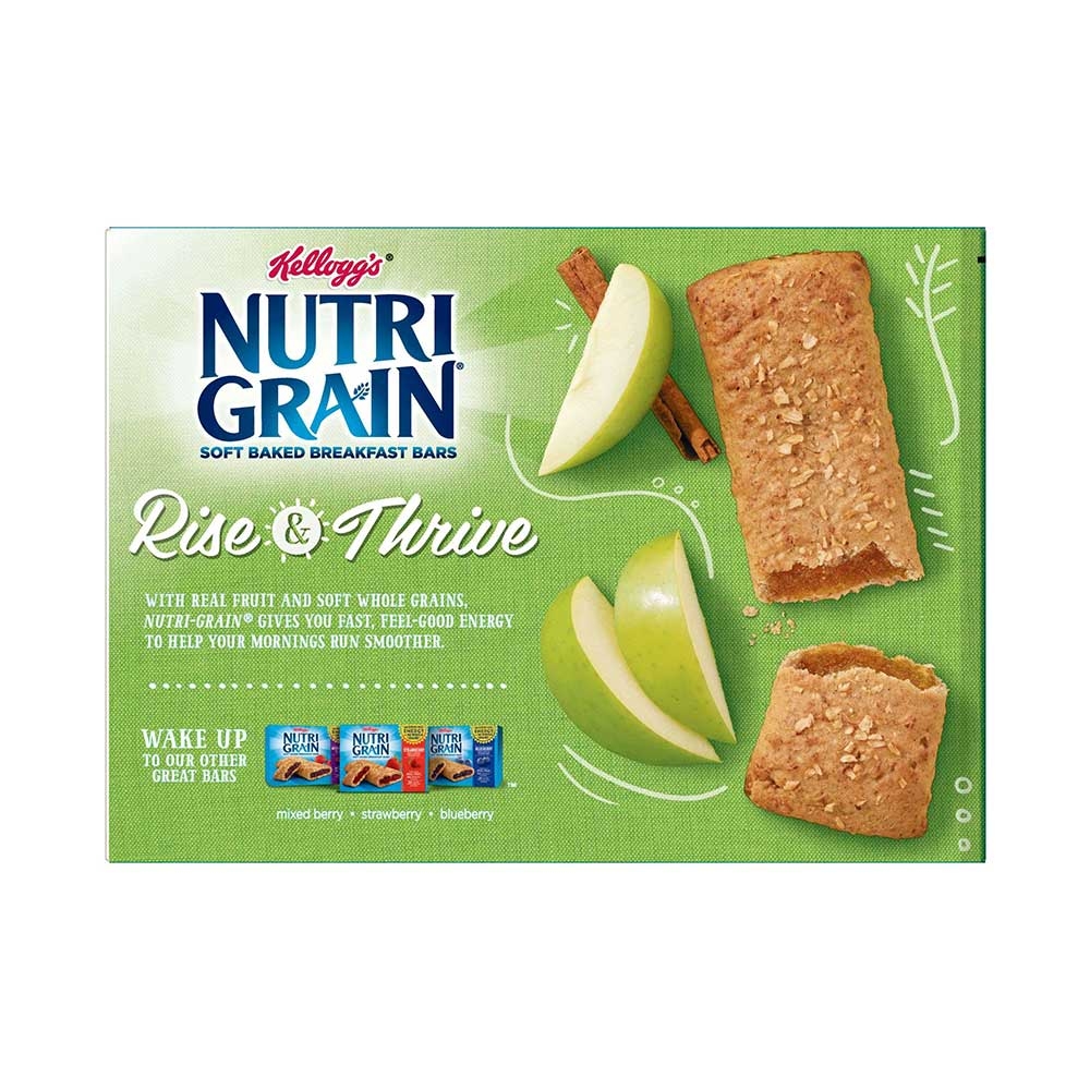 Kelloggs Nutri-Grain Apple Cinnamon Filled Cereal Bar, 10.4 Ounce Box, 8 bars per box -- 12 boxes per case