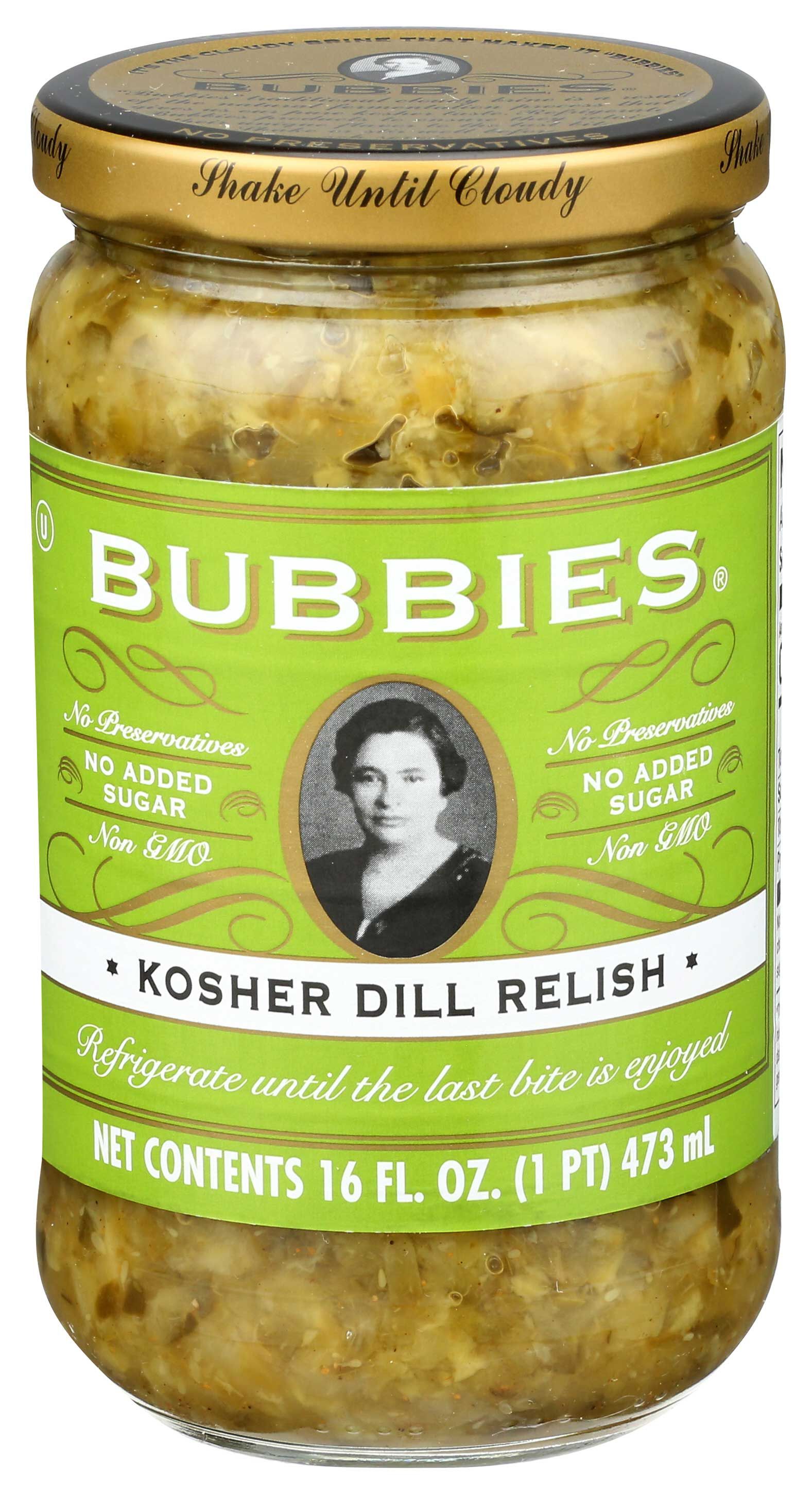Bubbies Kosher Dill Relish, 16 Ounce -- 6 Per Case