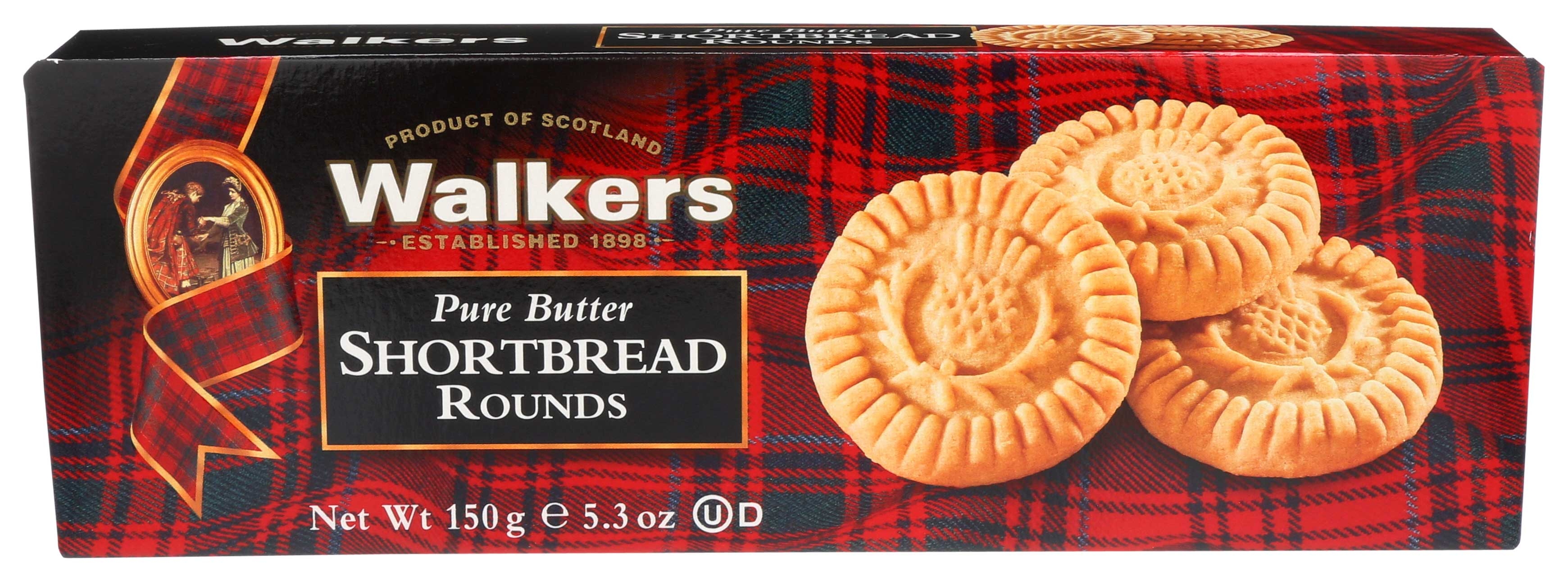 Walkers Rounds Shortbread, 5.3 Ounce -- 12 per case.