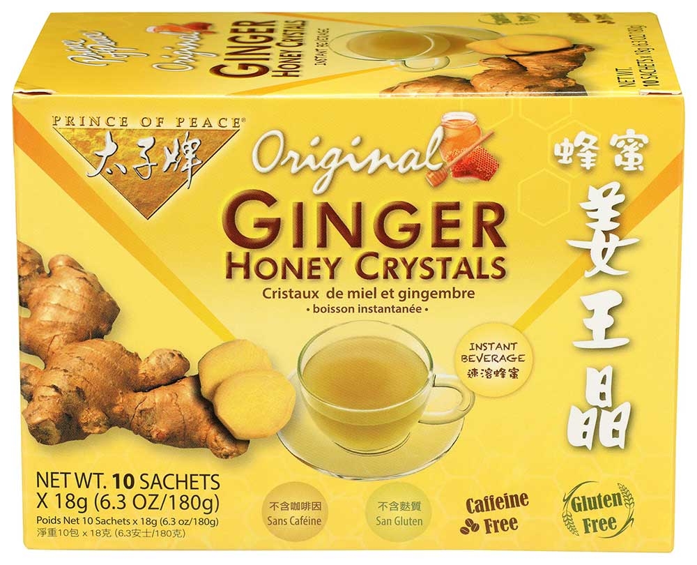 Prince Of Peace Ginger Honey Instant Crystal Tea, 10 Bags