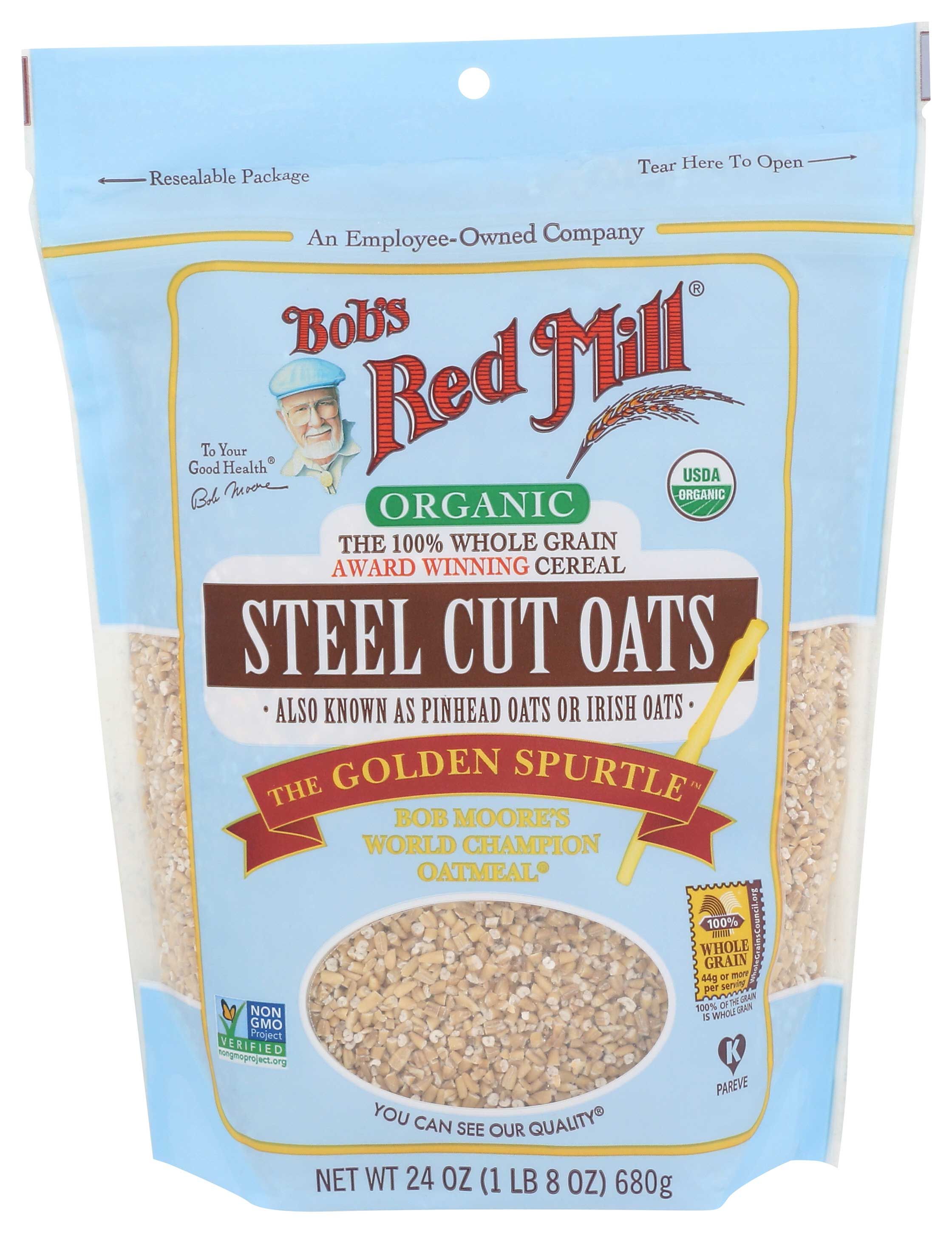 Bob's Red Mill Organic Steel Cut Oats, 24 Ounce -- 4 Per Case