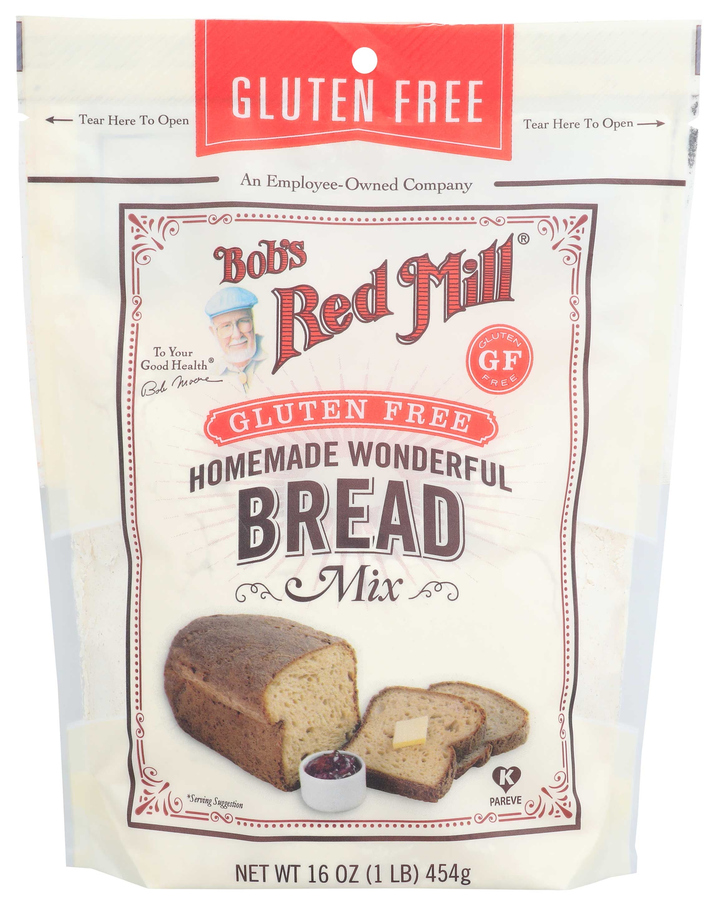 Bobs Red Mill Gluten Free Homemade Wonderful Bread Mix, 16 Ounce -- 4 per case