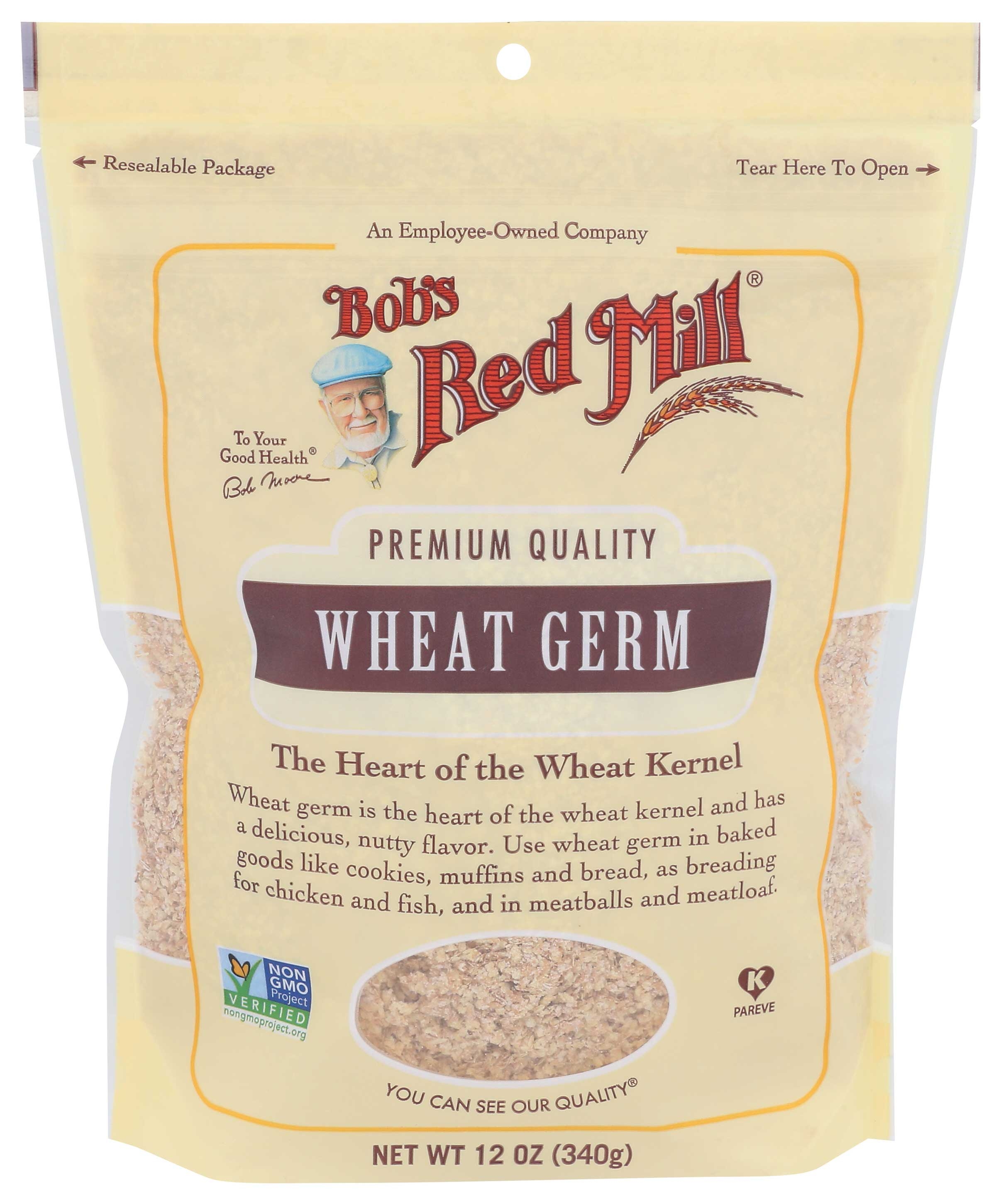 Bobs Red Mill Wheat Germ Cereal, 12 Ounce -- 4 per case