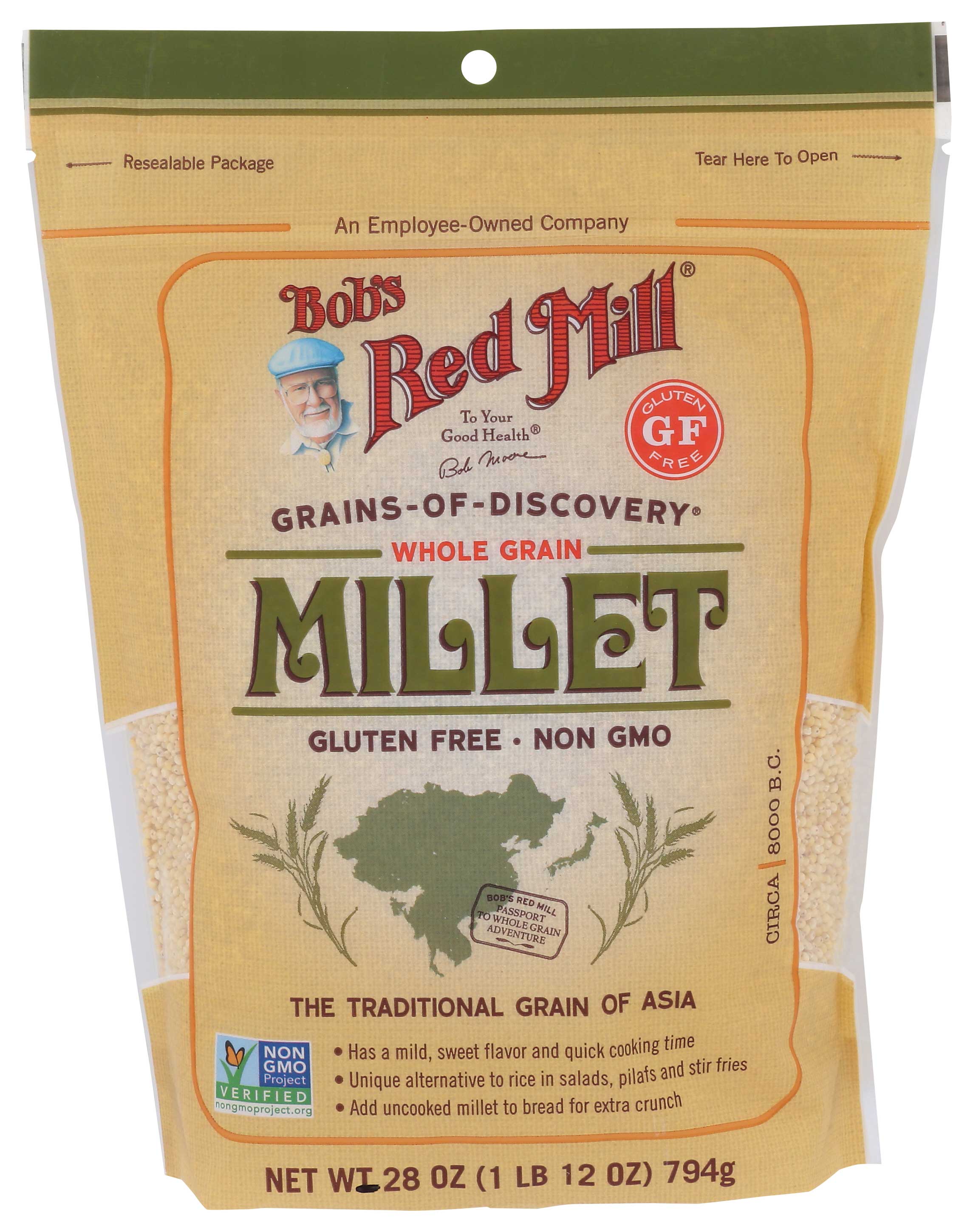 Bob's Red Mill Whole Grain Millet, 28 Ounce -- 4 Per Case