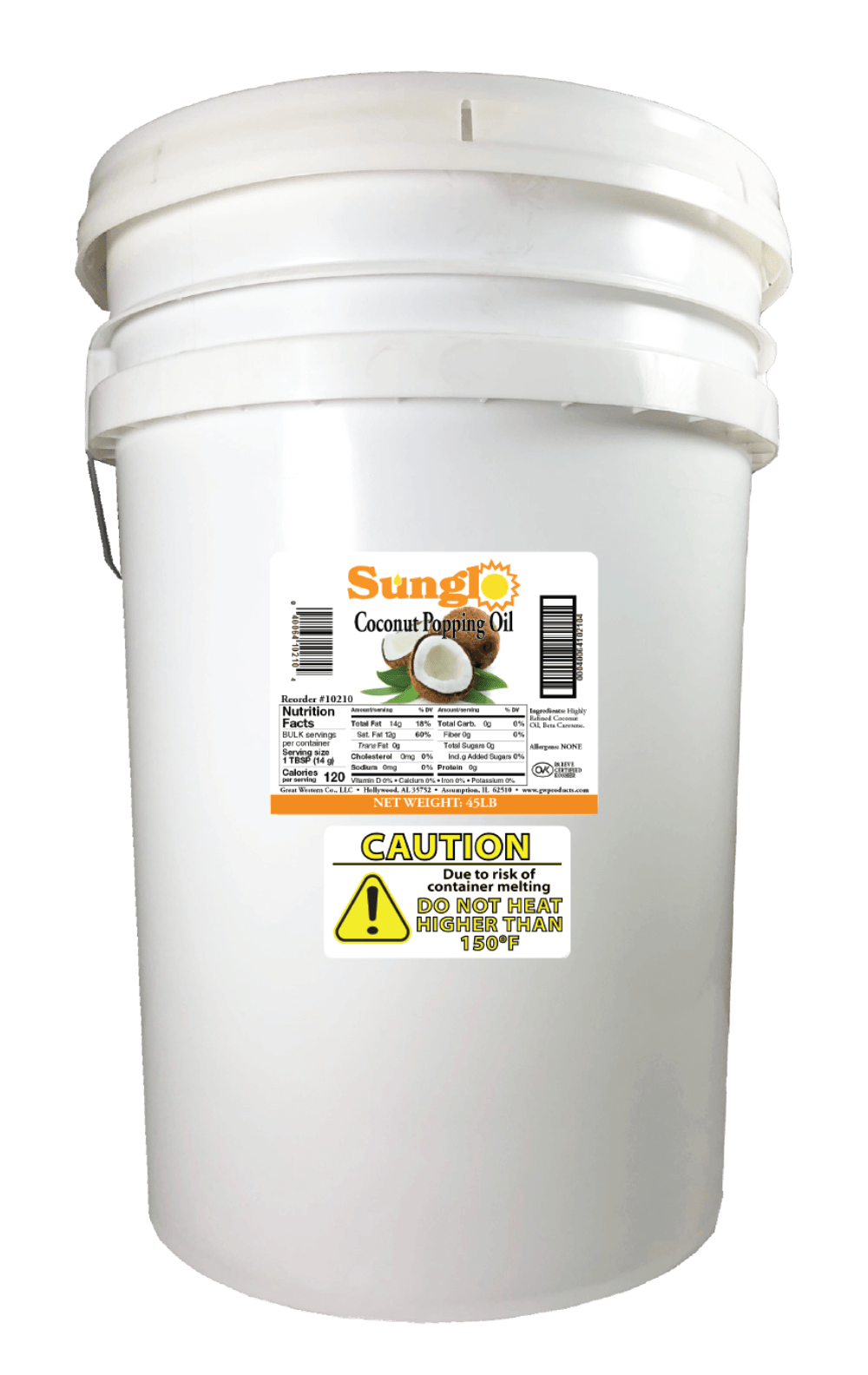 Peters Movie Time Coconut Popping Oil, 50 Pound.