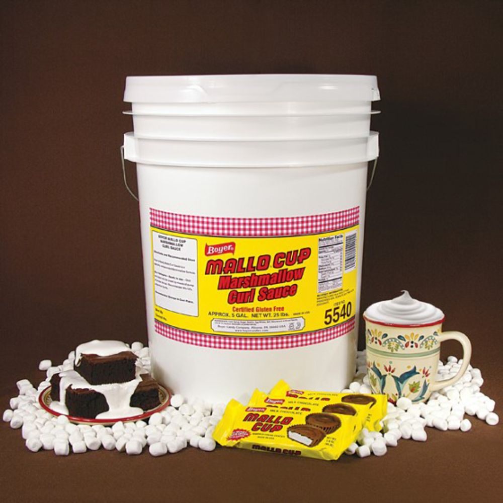 Mallo Cup Marshmallow Topping Sauce Variegate, 25 Pound