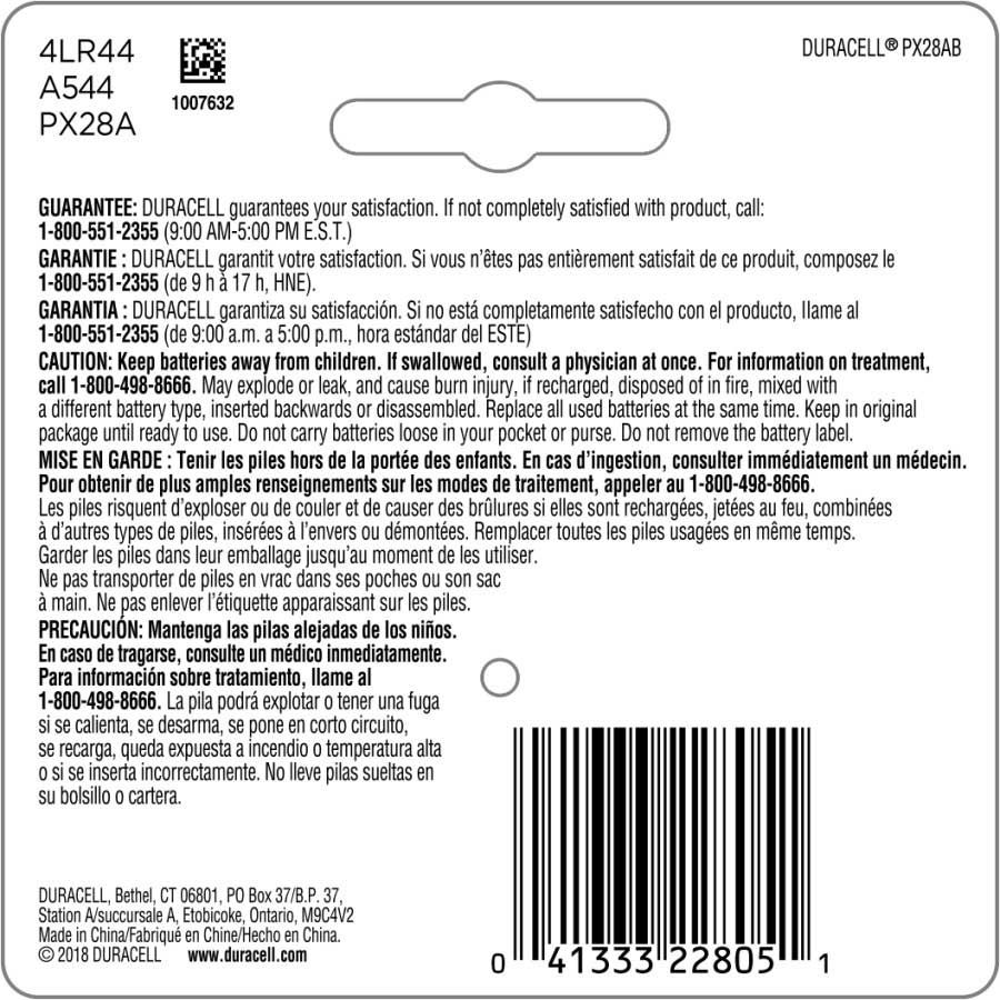 Duracell Type 28 Photo Battery -- 36 Per Case