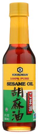 Kikkoman 100 Percent Pure Sesame Oil, 5 Fluid Ounce -- 12 per case