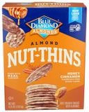Blue Diamond Nut Thins Almonds Honey Cinnamon Cracker Snacks, 4.25 Ounce -- 12 per case.