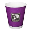 Dart ThermoGuard 12 Ounce Pjs Coffee Custom Logo Paper Hot Cup, 600 count