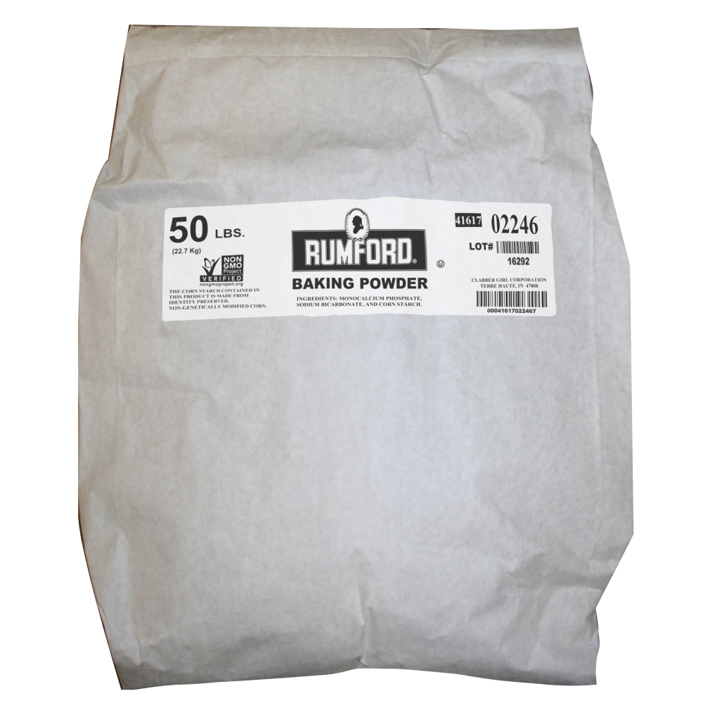 Rumford Baking Powder Bag, 50 Pounds -- 1 per case