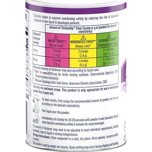 Nestle Clear Unflavored Instant Food And Drink Thickening Powder, 4.409 Ounce -- 12 Per Case