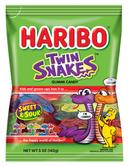 Haribo Twin Snakes Sweet and Sour Gummy Candy, 5 Ounce -- 12 per case.