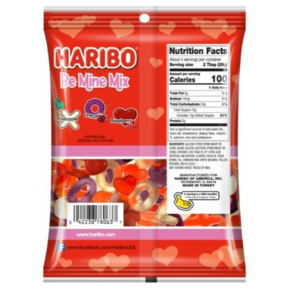 Haribo Be Mine Mix Gummi Candy, 4 Ounce -- 12 per case