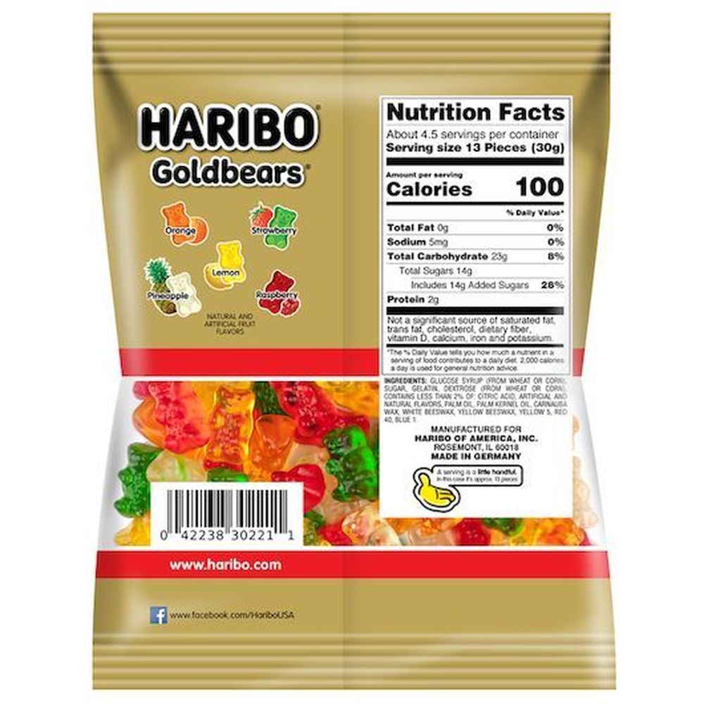 Haribo 3 Flavors Fruit Mix Gummi Candy - Power Wing, 30 count