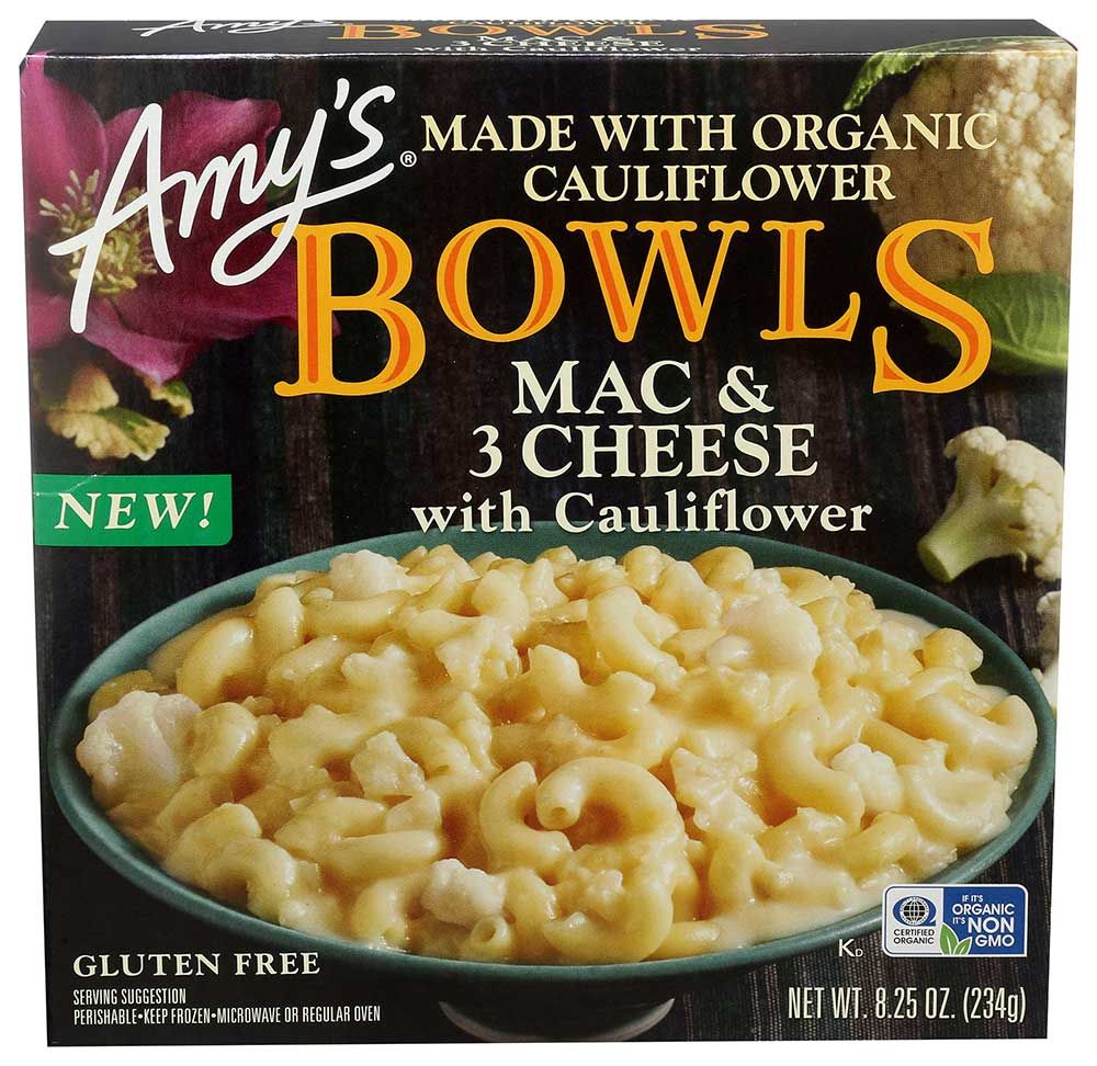 Amy's Mac And 3 Cheese With Cauliflower Bowl, 8.25 Ounce -- 12 Per Case