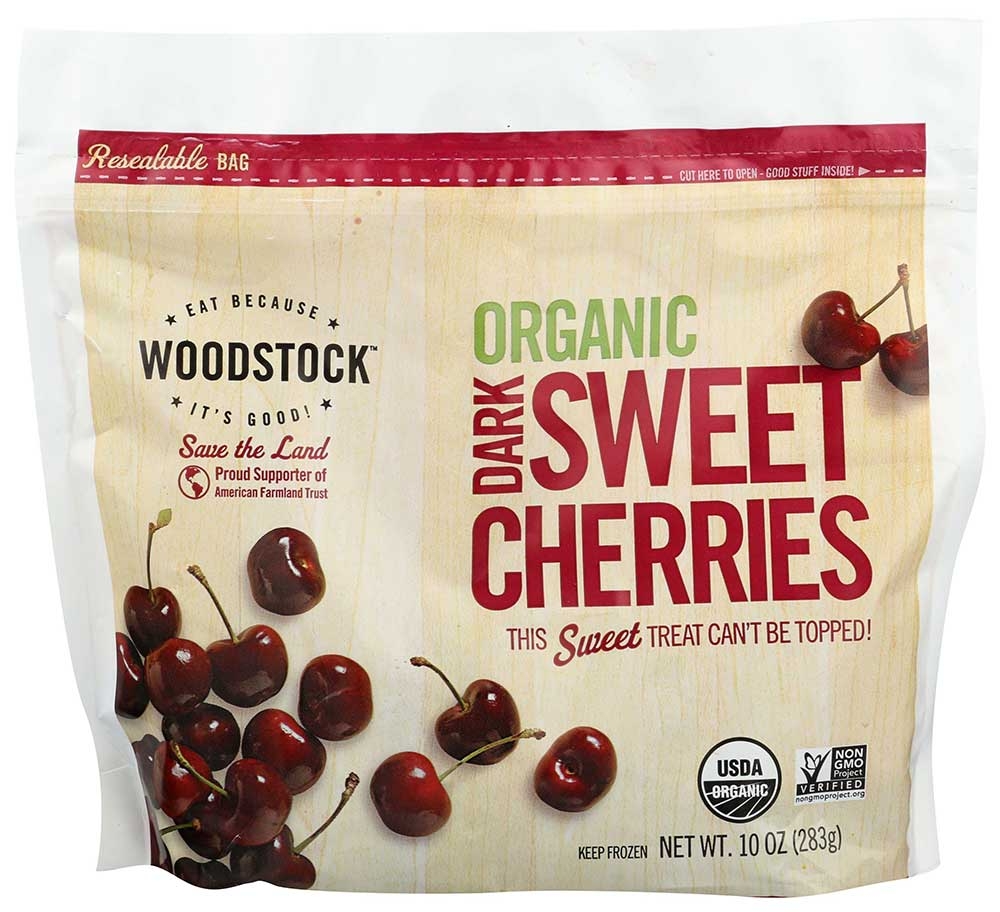 Woodstock Organic Dark Sweet Cherries, 10 Ounce -- 12 per case.