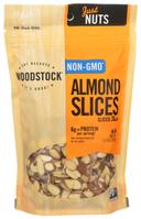 Woodstock Farms All Natural Thick Raw Almond Slice, 7.5 Ounce -- 8 per case.