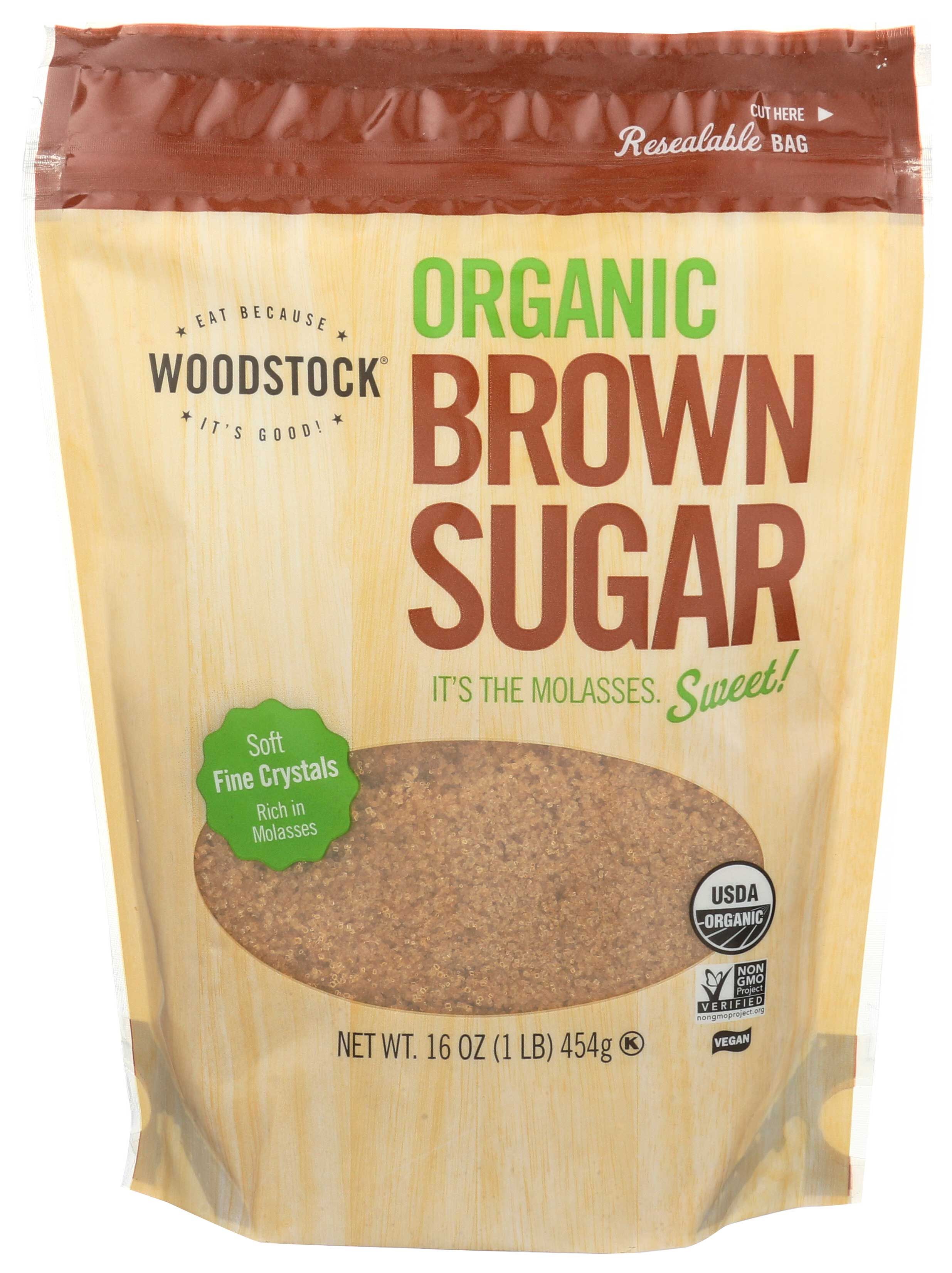 Woodstock Farms Organic Brown Sugar, 16 Ounce -- 12 Per Case