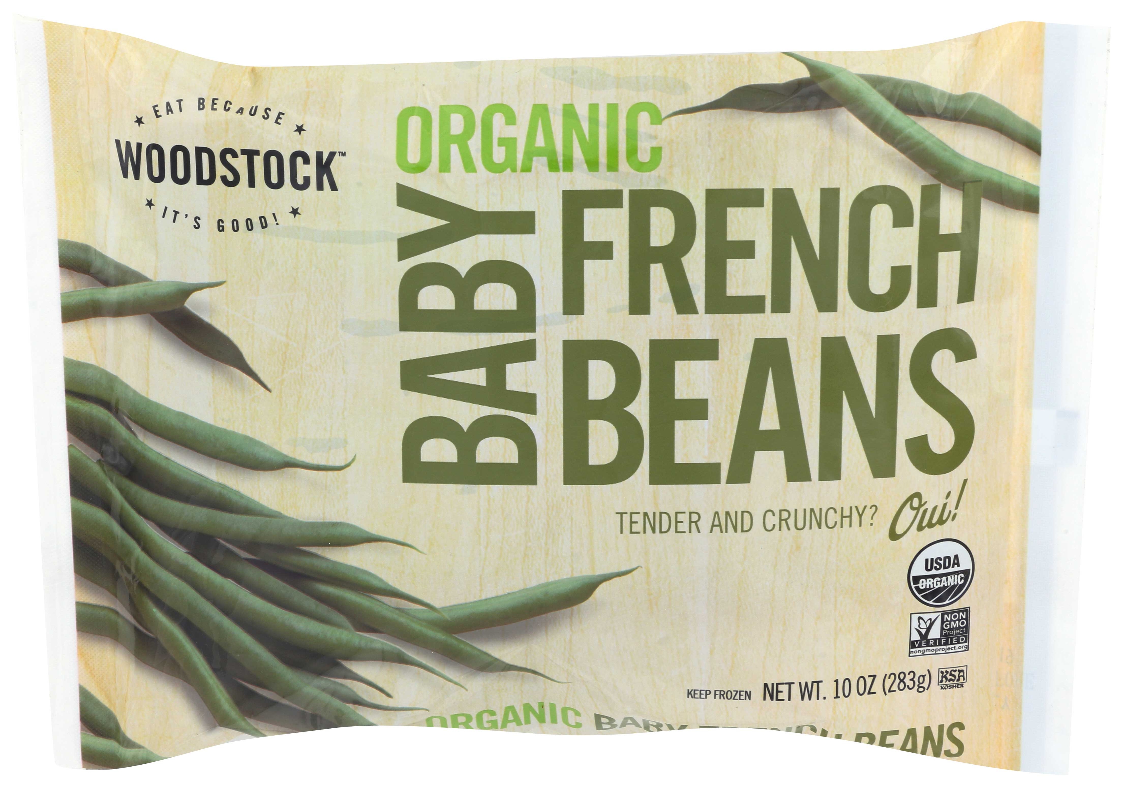 Woodstock Farms Organic Baby French Beans, 10 Ounce -- 12 per case.